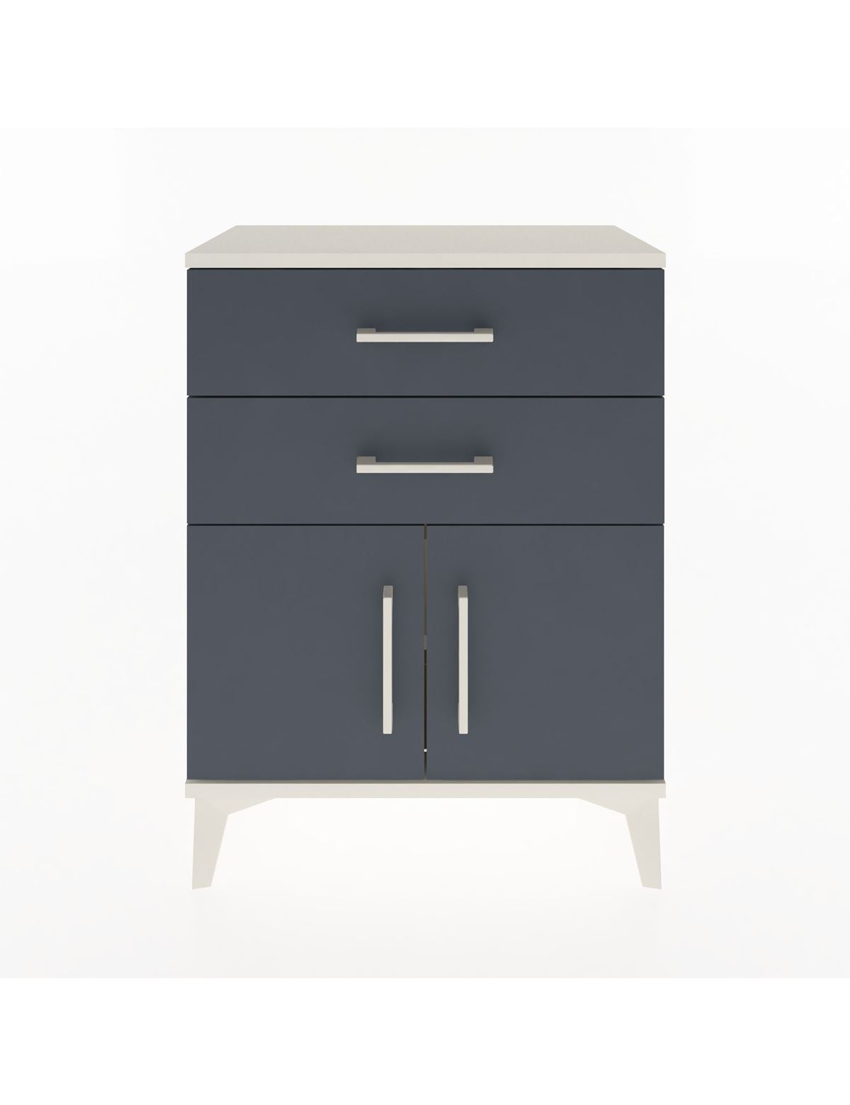 Arges Komodin 2 Raflı 2 Kapaklı 60x30x80 Aytaşı-Antrasit