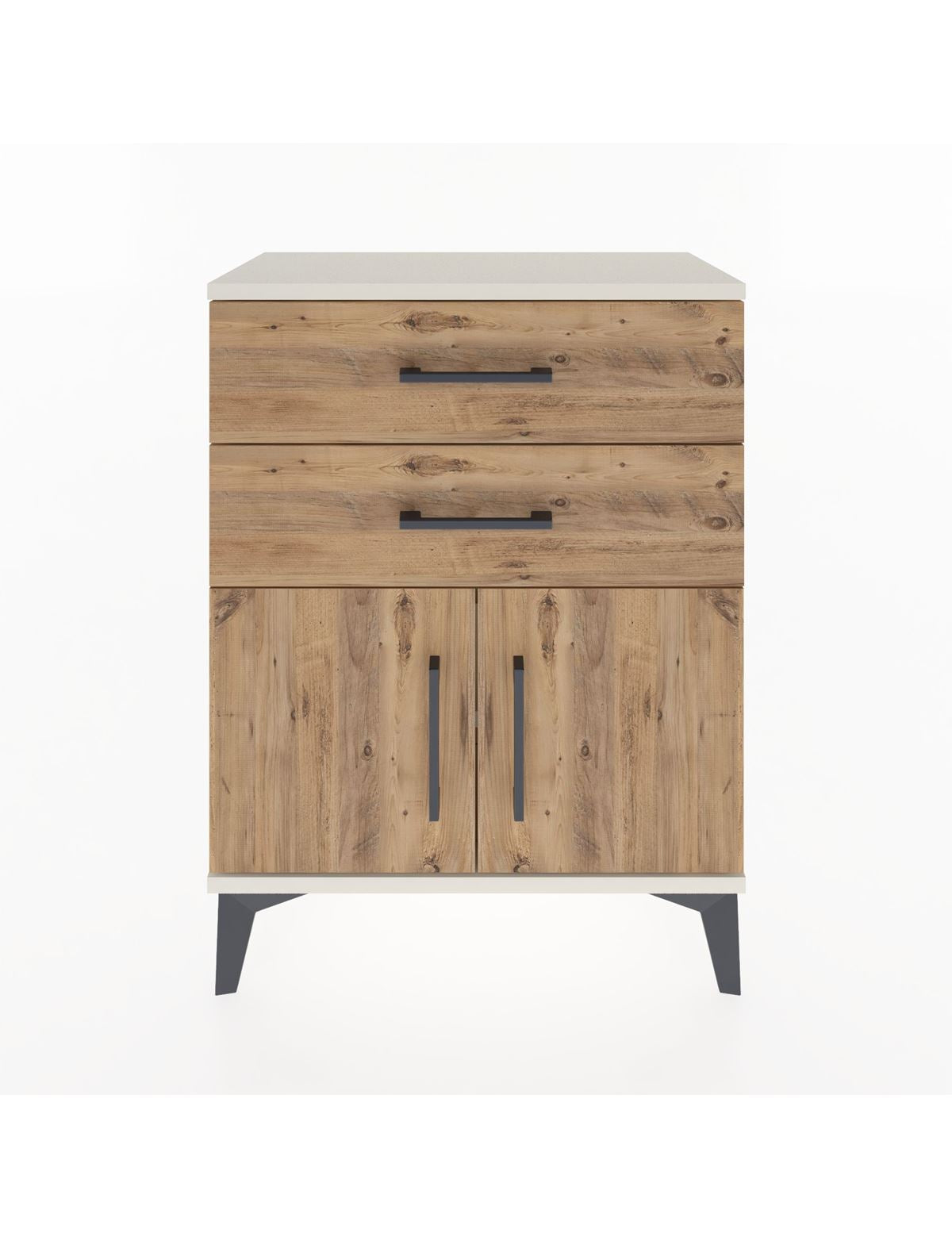 Arges Komodin 2 Raflı 2 Kapaklı 60x30x80 Aytaşı-Çam