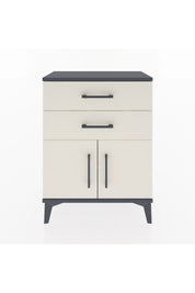 Arges Komodin 2 Raflı 2 Kapaklı 60x30x80 Antrasit-Aytaşı