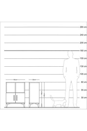 Arges Komodin 2 Raflı 2 Kapaklı 60x30x80 Aytaşı-Çam