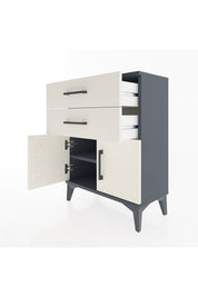 Arges Komodin 2 Raflı 2 Kapaklı 60x30x80 Antrasit-Aytaşı