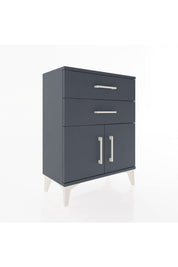 Arges Komodin 2 Raflı 2 Kapaklı 60x30x80 Antrasit-Antrasit