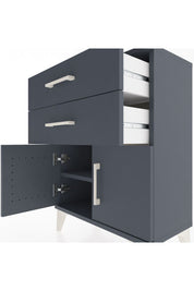 Arges Komodin 2 Raflı 2 Kapaklı 60x30x80 Antrasit-Antrasit