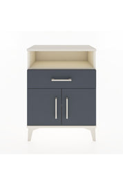 Arges Komodin Tek Raflı 2 Çekmeceli 2 Kapaklı 60x30x80 Aytaşı-Antrasit