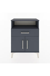 Arges Komodin Tek Raflı 2 Çekmeceli 2 Kapaklı 60x30x80 Antrasit-Antrasit