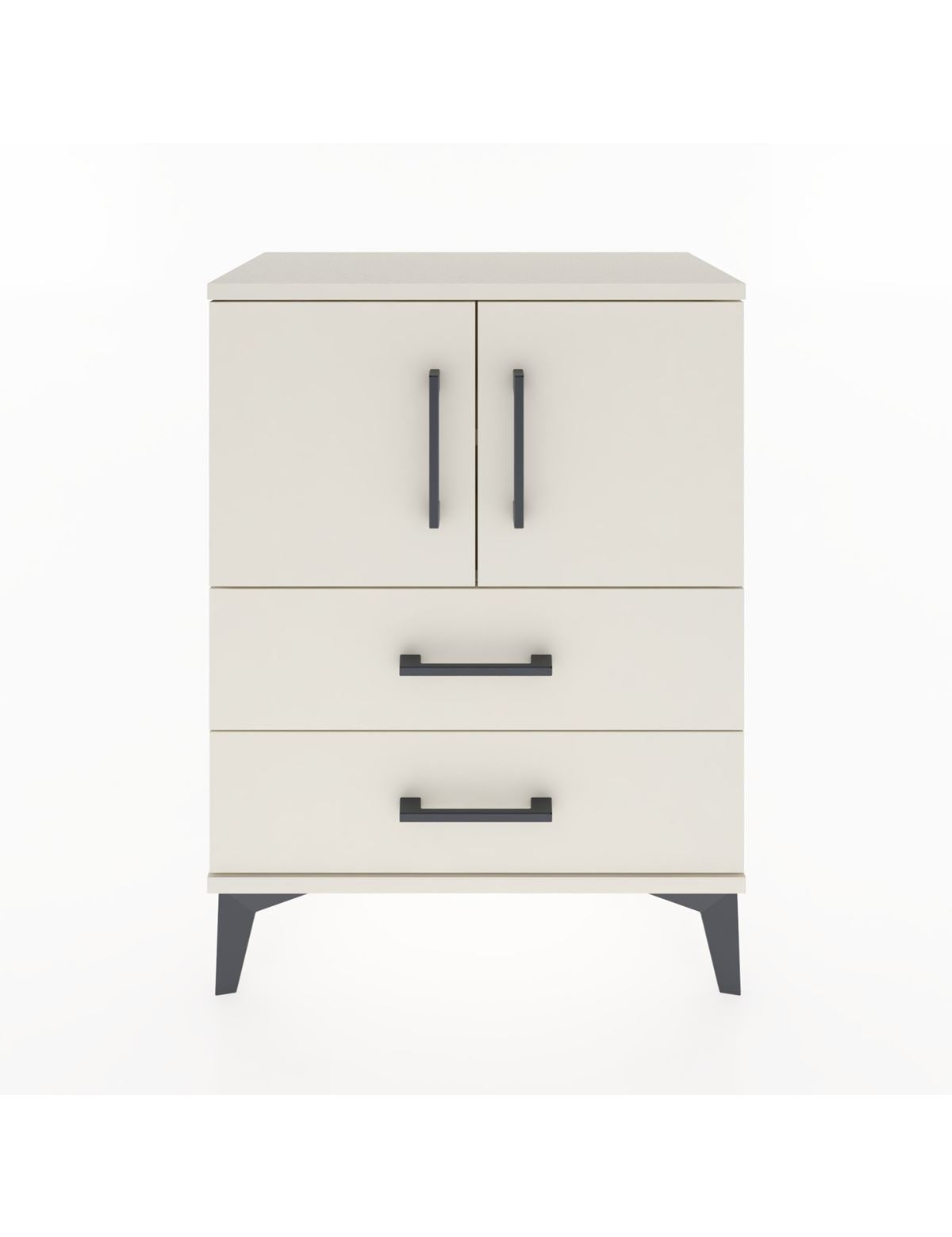 Arges Komodin Tek Raflı Tek Çekmeceli 2 Kapaklı 60x30x80 Aytaşı-Aytaşı