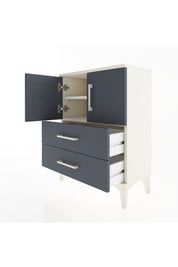 Arges Komodin Tek Raflı Tek Çekmeceli 2 Kapaklı 60x30x80 Aytaşı-Antrasit