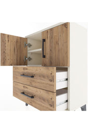 Arges Komodin Tek Raflı Tek Çekmeceli 2 Kapaklı 60x30x80 Aytaşı-Çam