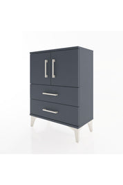 Arges Komodin Tek Raflı Tek Çekmeceli 2 Kapaklı 60x30x80 Antrasit-Antrasit
