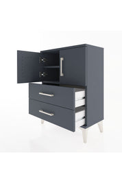 Arges Komodin Tek Raflı Tek Çekmeceli 2 Kapaklı 60x30x80 Antrasit-Antrasit