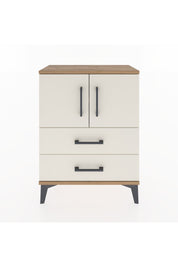 Arges Komodin Tek Raflı Tek Çekmeceli 2 Kapaklı 60x30x80 Çam-Aytaşı