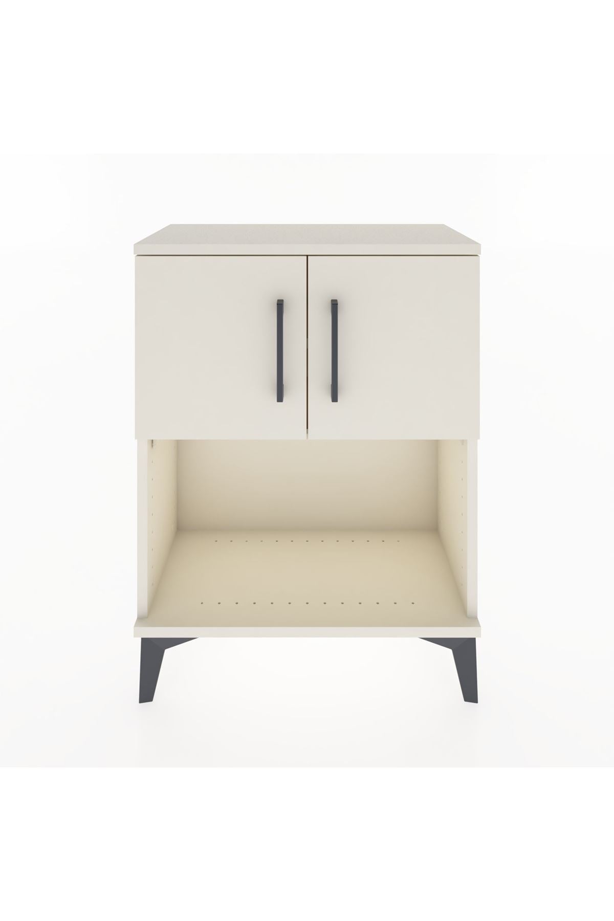 Arges Komodin 2 Raflı 2 Çekmeceli 2 Kapaklı 60x30x80 Aytaşı-Aytaşı