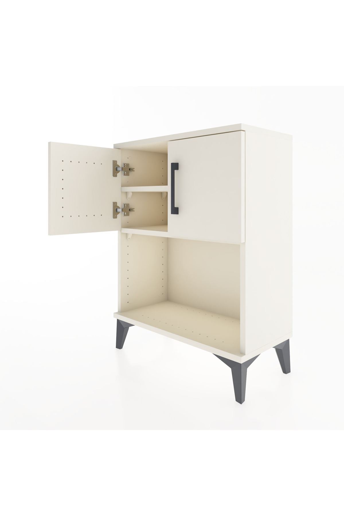 Arges Komodin 2 Raflı 2 Çekmeceli 2 Kapaklı 60x30x80 Aytaşı-Aytaşı