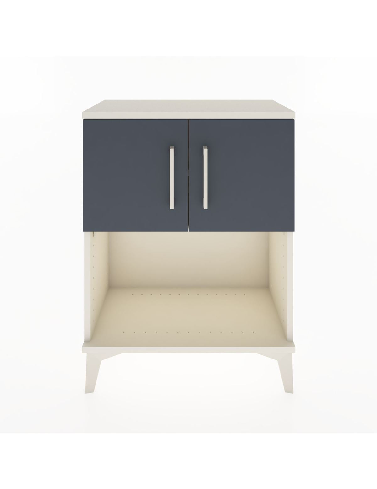 Arges Komodin 2 Raflı 2 Çekmeceli 2 Kapaklı 60x30x80 Aytaşı-Antrasit