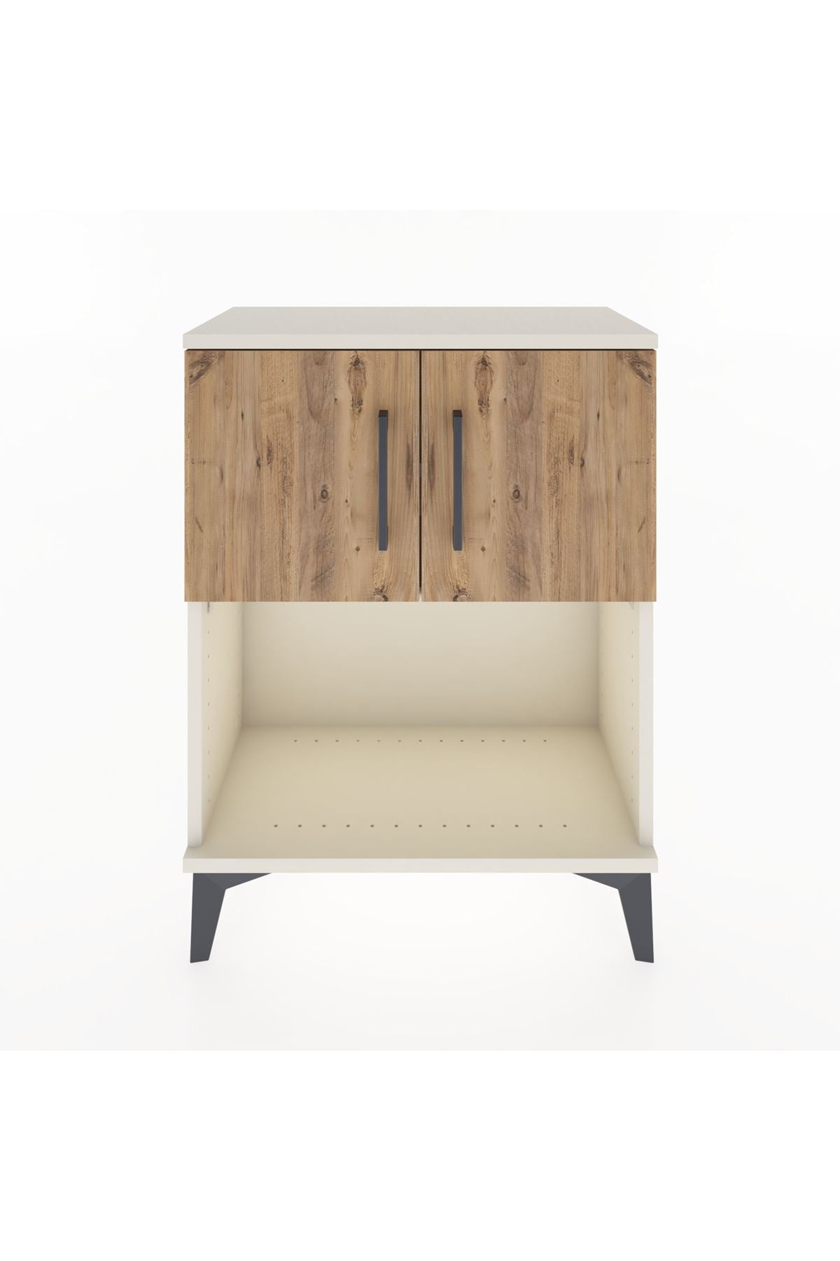 Arges Komodin 2 Raflı 2 Çekmeceli 2 Kapaklı 60x30x80 Aytaşı-Çam