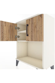 Arges Komodin 2 Raflı 2 Çekmeceli 2 Kapaklı 60x30x80 Aytaşı-Çam