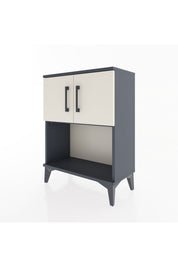 Arges Komodin 2 Raflı 2 Çekmeceli 2 Kapaklı 60x30x80 Antrasit-Aytaşı