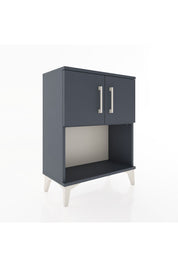 Arges Komodin 2 Raflı 2 Çekmeceli 2 Kapaklı 60x30x80 Antrasit-Antrasit