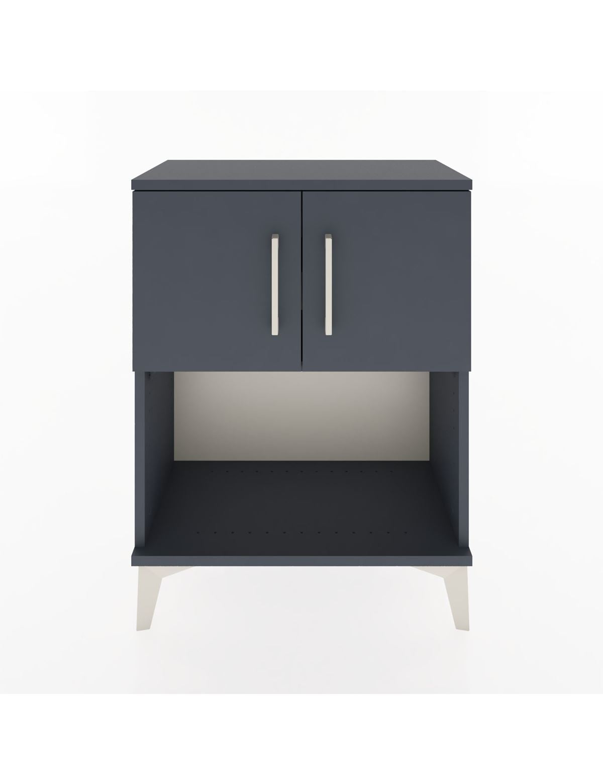 Arges Komodin 2 Raflı 2 Çekmeceli 2 Kapaklı 60x30x80 Antrasit-Antrasit