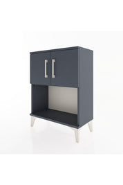 Arges Komodin 2 Raflı 2 Çekmeceli 2 Kapaklı 60x30x80 Antrasit-Antrasit