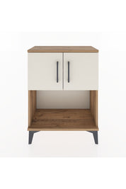 Arges Komodin 2 Raflı 2 Çekmeceli 2 Kapaklı 60x30x80 Çam-Aytaşı