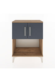 Arges Komodin 2 Raflı 2 Çekmeceli 2 Kapaklı 60x30x80 Çam-Antrasit