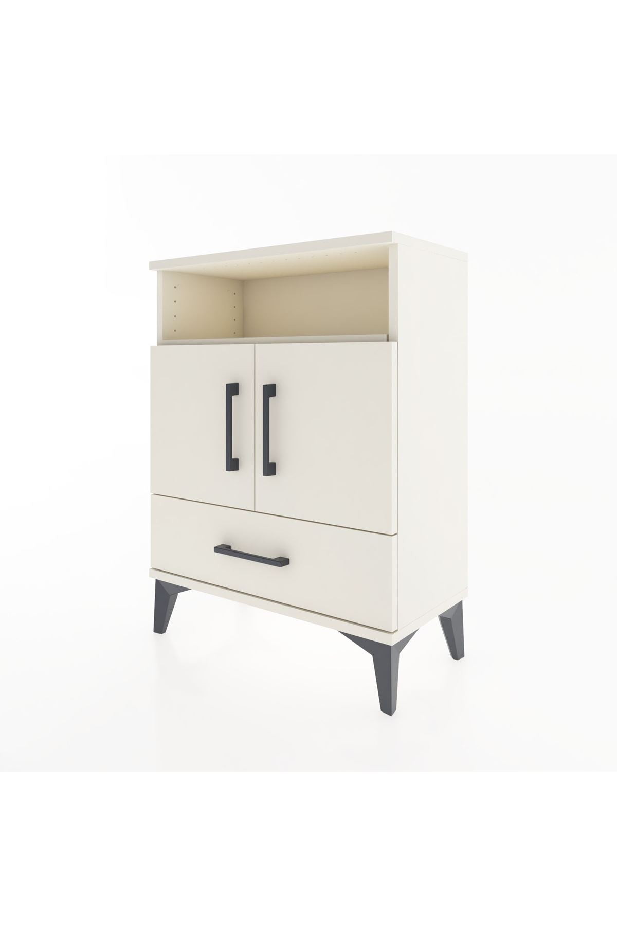 Arges Komodin 2 Raflı 2 Kapaklı 60x30x80 Aytaşı-Aytaşı