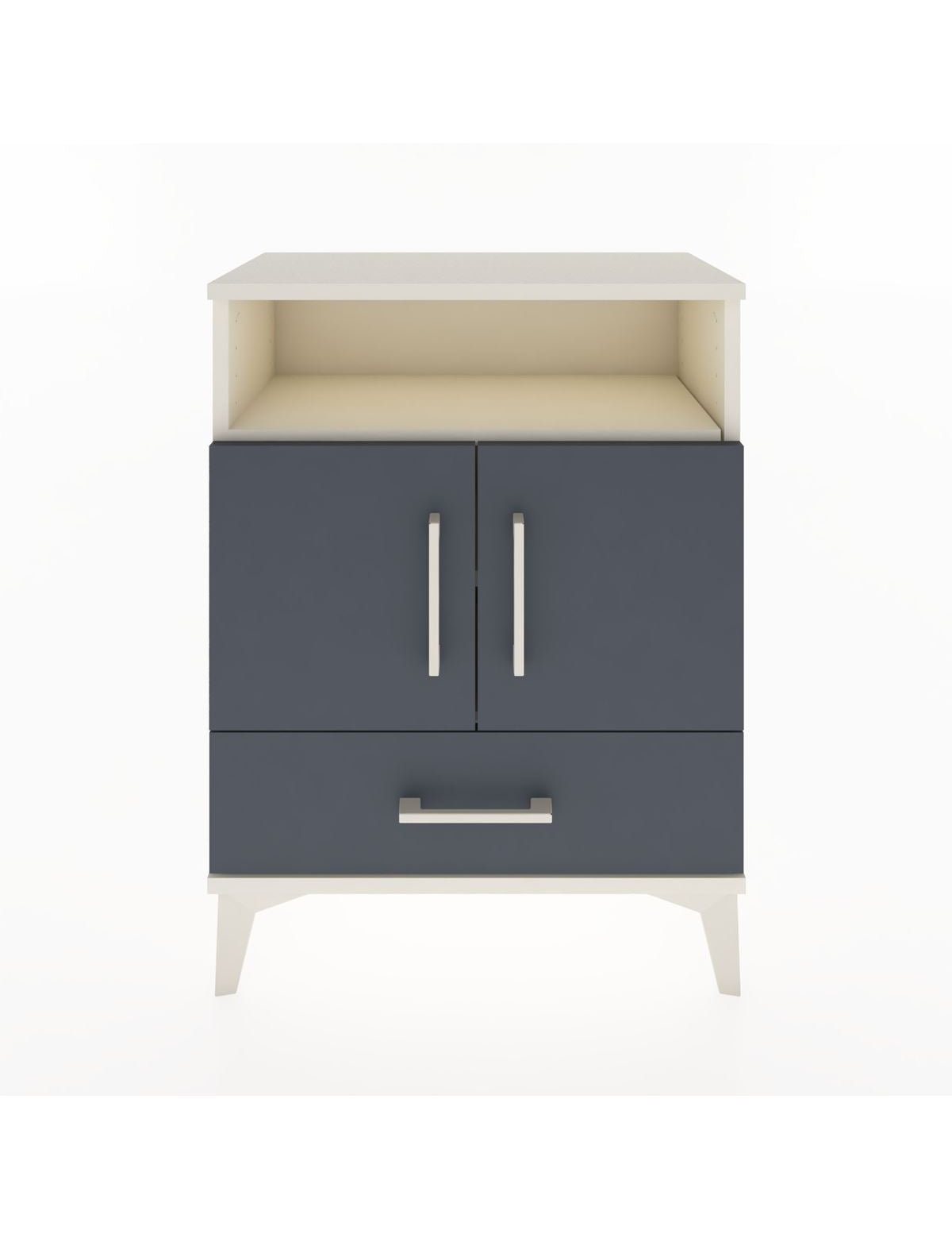 Arges Komodin 2 Raflı 2 Kapaklı 60x30x80 Aytaşı-Antrasit