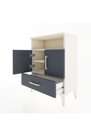 Arges Komodin 2 Raflı 2 Kapaklı 60x30x80 Aytaşı-Antrasit