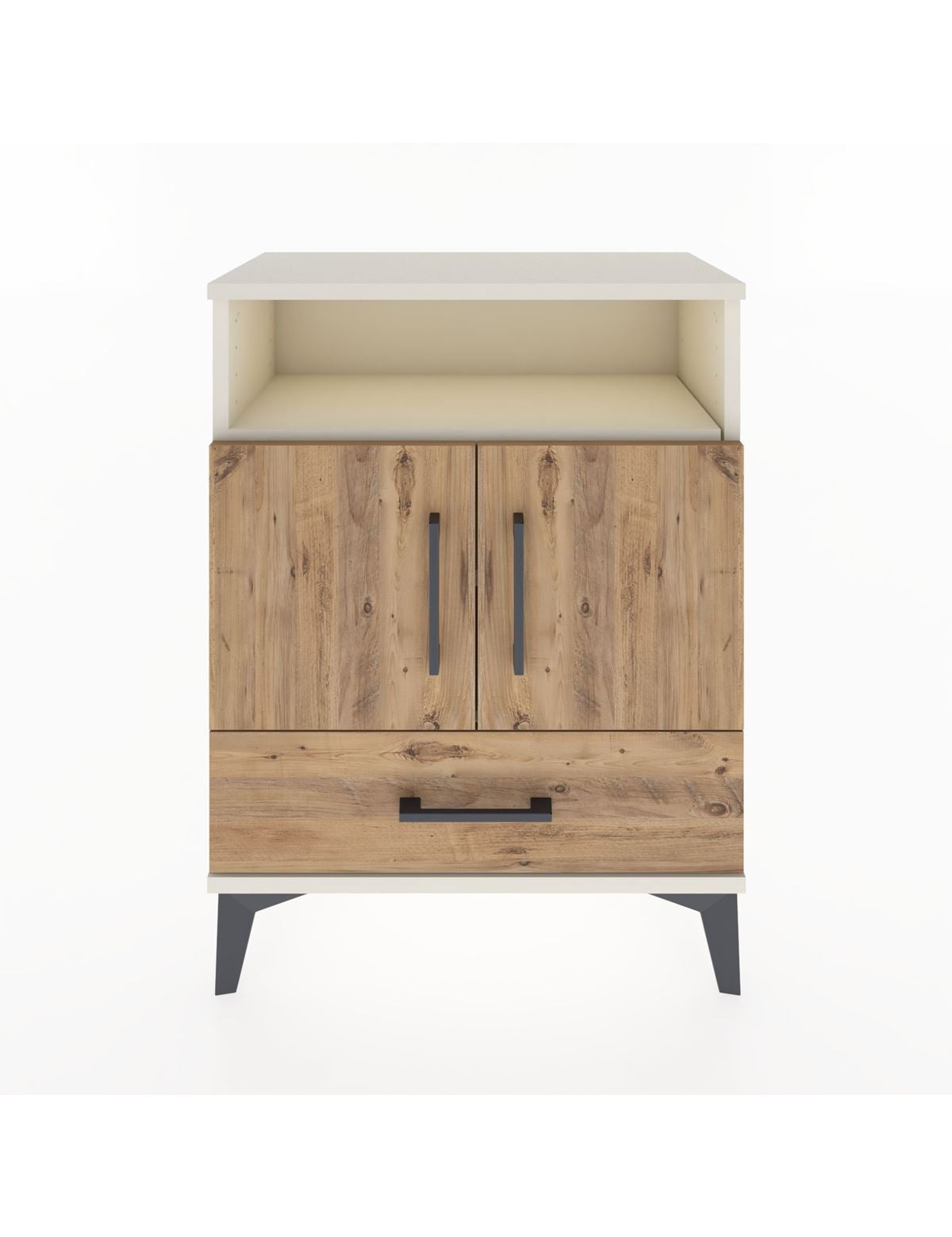 Arges Komodin 2 Raflı 2 Kapaklı 60x30x80 Aytaşı-Çam