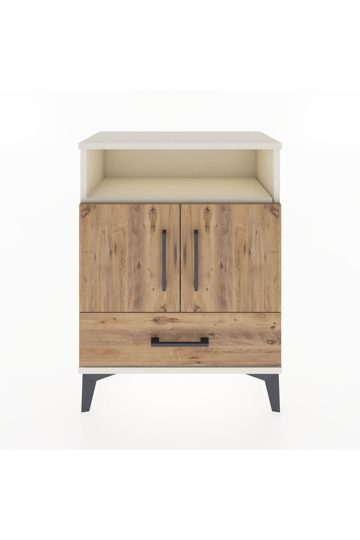 Arges Komodin 2 Raflı 2 Kapaklı 60x30x80 Aytaşı-Çam