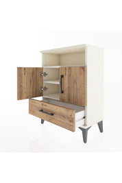 Arges Komodin 2 Raflı 2 Kapaklı 60x30x80 Aytaşı-Çam