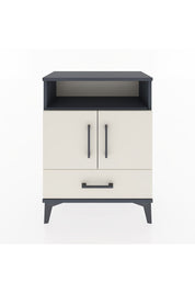 Arges Komodin 2 Raflı 2 Kapaklı 60x30x80 Antrasit-Aytaşı