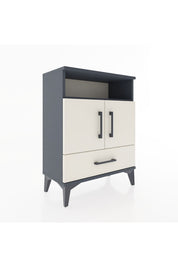 Arges Komodin 2 Raflı 2 Kapaklı 60x30x80 Antrasit-Aytaşı