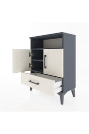 Arges Komodin 2 Raflı 2 Kapaklı 60x30x80 Antrasit-Aytaşı