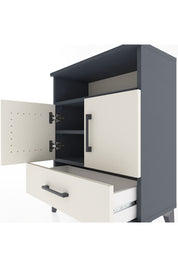 Arges Komodin 2 Raflı 2 Kapaklı 60x30x80 Antrasit-Aytaşı