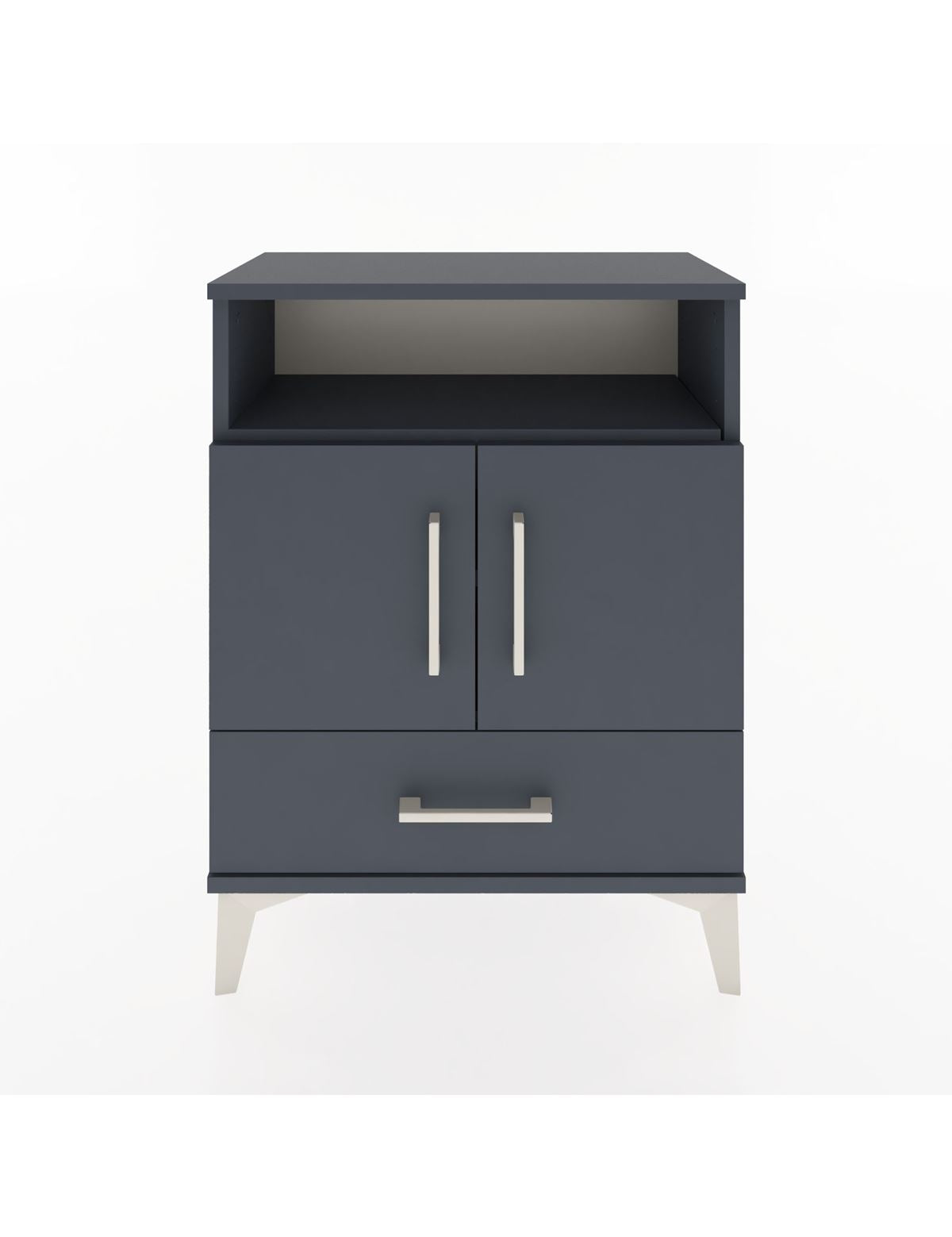 Arges Komodin 2 Raflı 2 Kapaklı 60x30x80 Antrasit-Antrasit