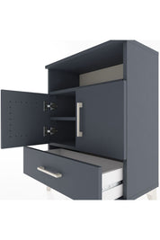 Arges Komodin 2 Raflı 2 Kapaklı 60x30x80 Antrasit-Antrasit