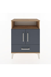 Arges Komodin 2 Raflı 2 Kapaklı 60x30x80 Çam-Antrasit