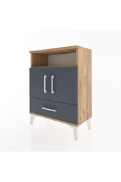 Arges Komodin 2 Raflı 2 Kapaklı 60x30x80 Çam-Antrasit