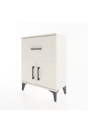 Arges Komodin 3 Raflı Tek Çekmeceli 2 Kapaklı 60x30x80 Aytaşı-Aytaşı