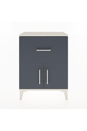 Arges Komodin 3 Raflı Tek Çekmeceli 2 Kapaklı 60x30x80 Aytaşı-Antrasit