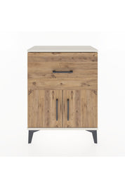 Arges Komodin 3 Raflı Tek Çekmeceli 2 Kapaklı 60x30x80 Aytaşı-Çam