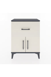 Arges Komodin 3 Raflı Tek Çekmeceli 2 Kapaklı 60x30x80 Antrasit-Aytaşı