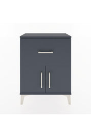 Arges Komodin 3 Raflı Tek Çekmeceli 2 Kapaklı 60x30x80 Antrasit-Antrasit