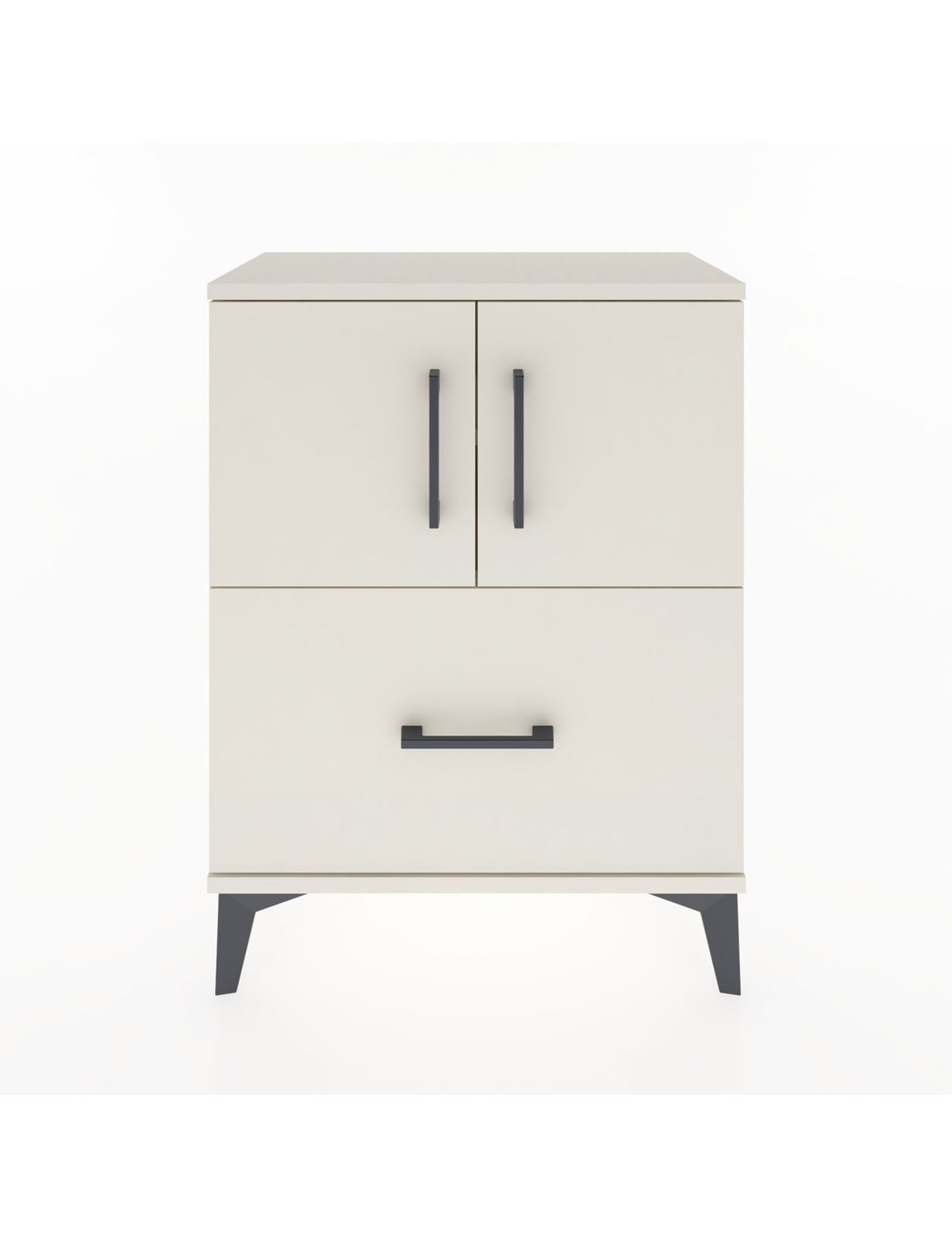 Arges Komodin Tek Raflı Tek Çekmeceli 2 Kapaklı 60x30x80 Aytaşı-Aytaşı