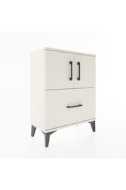 Arges Komodin Tek Raflı Tek Çekmeceli 2 Kapaklı 60x30x80 Aytaşı-Aytaşı