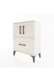 Arges Komodin Tek Raflı Tek Çekmeceli 2 Kapaklı 60x30x80 Aytaşı-Aytaşı