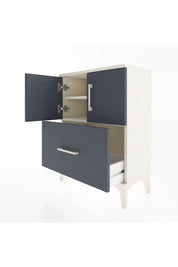 Arges Komodin Tek Raflı Tek Çekmeceli 2 Kapaklı 60x30x80 Aytaşı-Antrasit