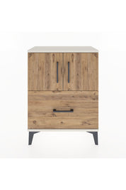 Arges Komodin Tek Raflı Tek Çekmeceli 2 Kapaklı 60x30x80 Aytaşı-Çam